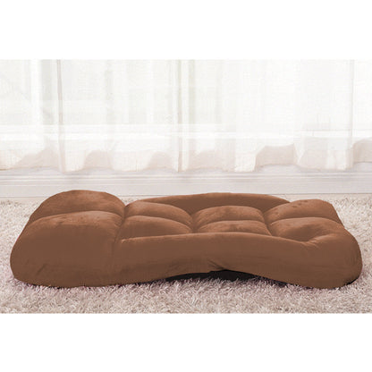 SOGA 2X Foldable Lounge Cushion Adjustable Floor Lazy Recliner Chair with Armrest Coffee • LUZ-LoungeKidCoffeeX2
