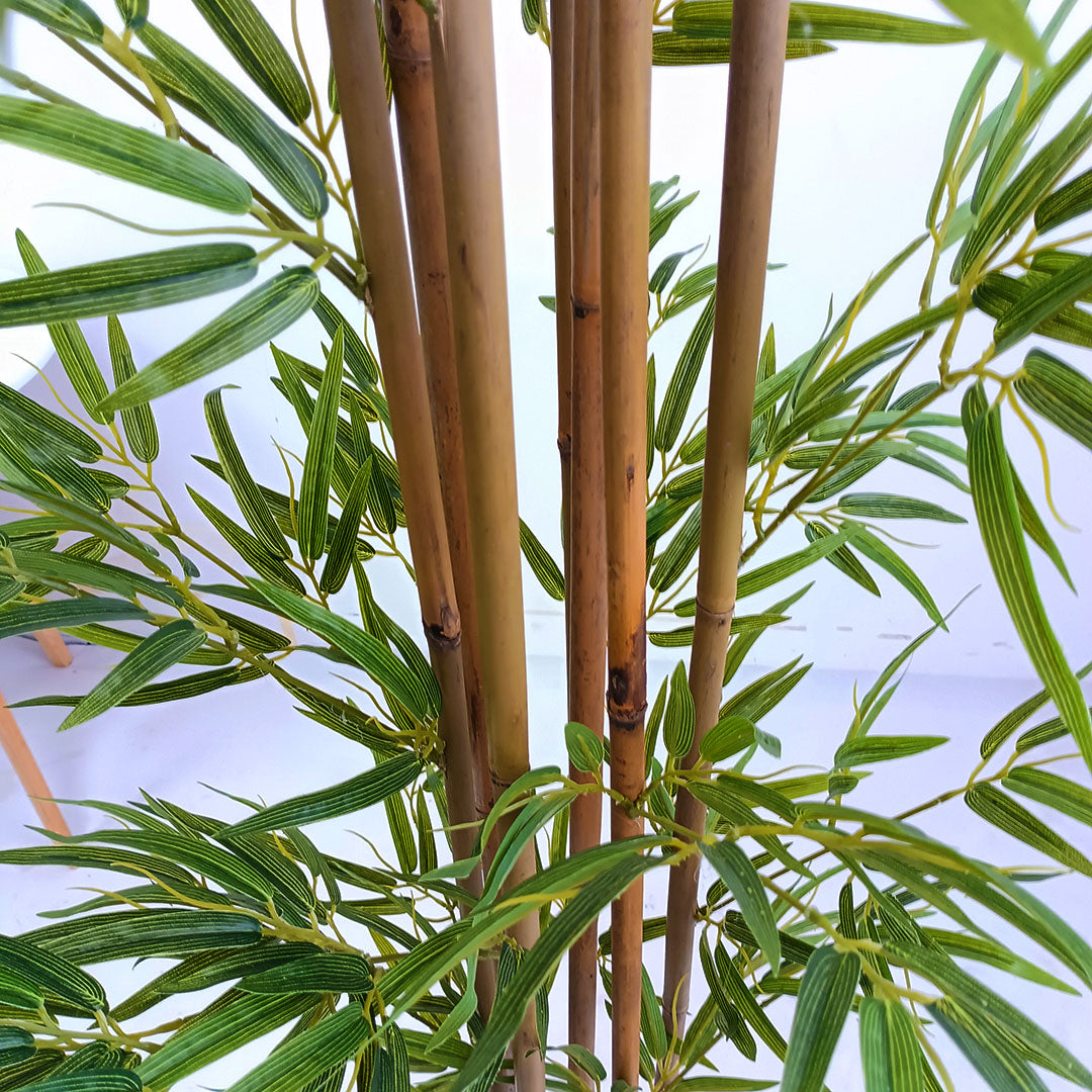 SOGA 150cm Lucky Bamboo Tree Bambusa Vulgaris Artificial Plant w/ 7 Branches Home Accent Decor • LUZ-APlantFHZ150