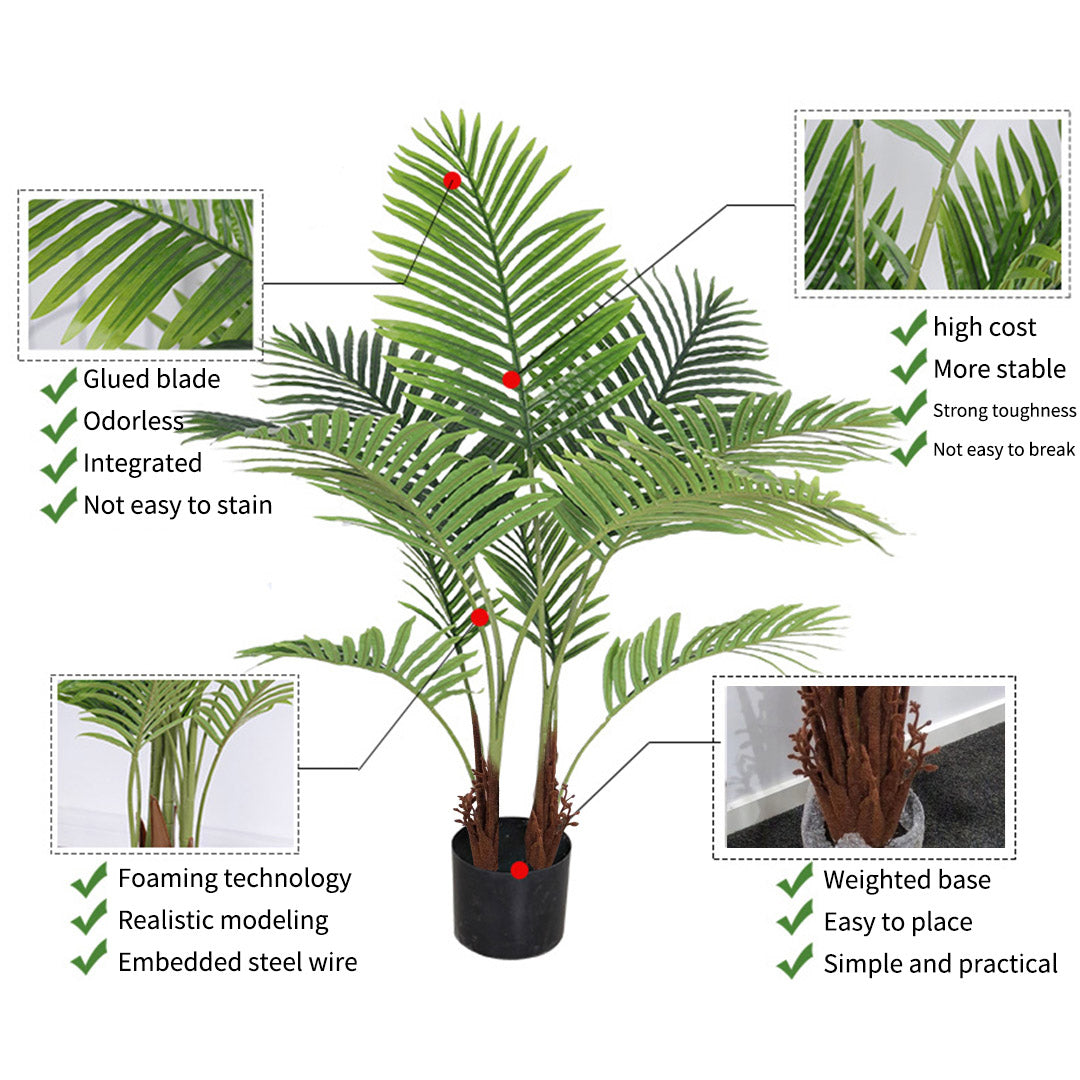 SOGA 4X 165cm Artificial Swallowtail Sunflower Fake Decoration Tree Flower Pot Plant • LUZ-APlantFHS165X4