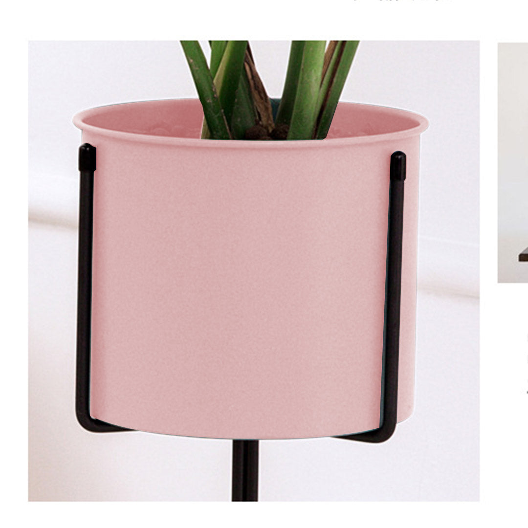 SOGA 2X 80cm Tripod Flower Pot Plant Stand with Pink Flowerpot Holder Rack Indoor Display LUZ-FPotH82PNKX2