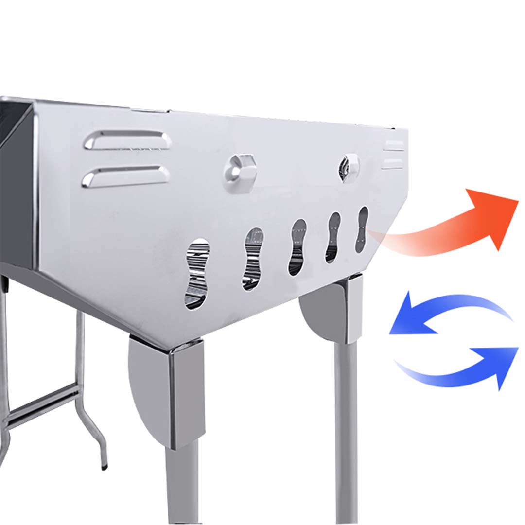 SOGA Skewers Grill Portable Stainless Steel Charcoal BBQ Outdoor 6-8 Persons • LUZ-SkewerCharcoalGrill
