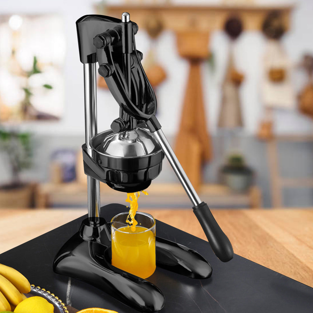 SOGA Stainless Steel Manual Juicer Hand Press Juice Extractor Squeezer Lemon Orange Citrus Black • LUZ-JuicerStainlessSteel120