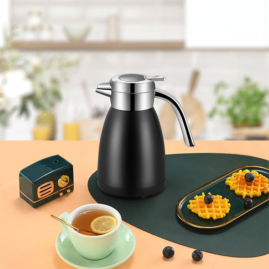 SOGA 1.8L Stainless Steel Insulated Vacuum Flask Water Bottle Black • LUZ-WaterJug18BLK