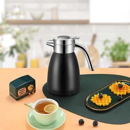 SOGA 1.8L Stainless Steel Insulated Vacuum Flask Water Bottle Black • LUZ-WaterJug18BLK