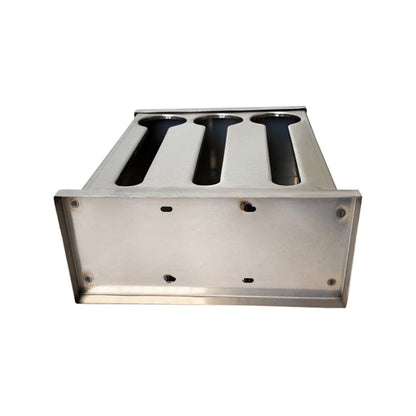 SOGA Stainless Steel Buffet Restaurant Spoon Utensil Holder Storage Rack 3 Holes • LUZ-CutleryHolder4630