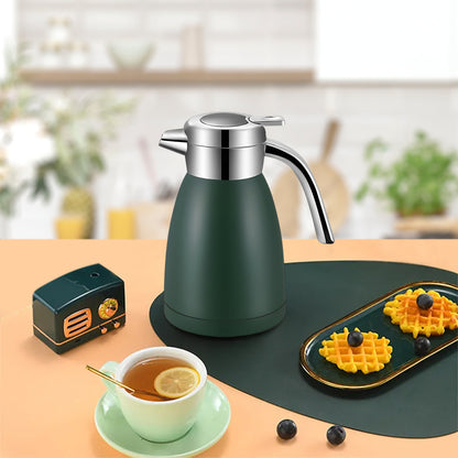 SOGA 2X 1.2L Stainless Steel Insulated Vacuum Flask Water Bottle Green • LUZ-WaterJug12GREX2