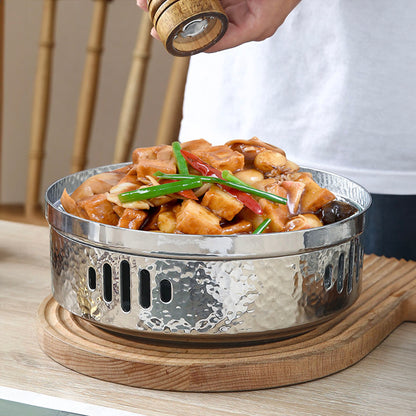 SOGA 26cm Dry Pot with Hammered Texture Natural Silver Color, a Kitchen Essential • LUZ-VICSoupPot33
