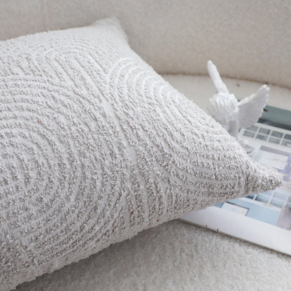 SOGA 2X 35cm Throw Pillow Off White Lumbar Embroidered Decorative Cover Stitch for Home Decor • LUZ-FrenchCushion316X2