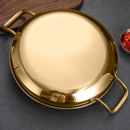 SOGA 30cm Dry Pot, Gold Plated 202 Material Stainless Steel and Kitchen Essential • LUZ-VICSoupPot18