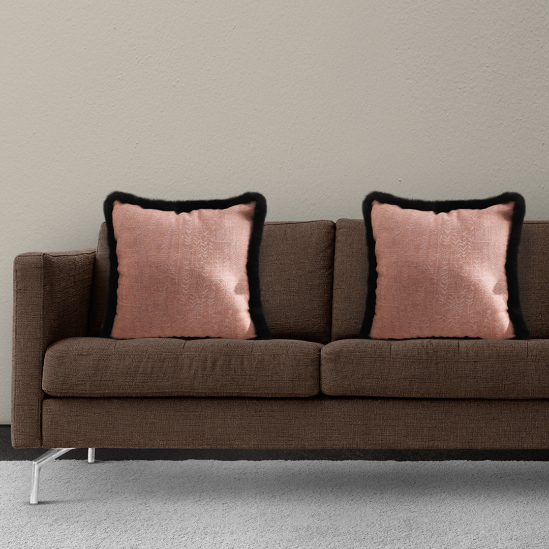 SOGA 50cm Mid-century Style Raised Embroidery Texture Edged Square Throw Pillow • LUZ-FrenchCushion210