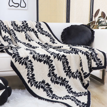 SOGA 2X 130x170cm Throw Blanket Retro Vine Pattern Casual Stylish Cozy • LUZ-Blanket932X2