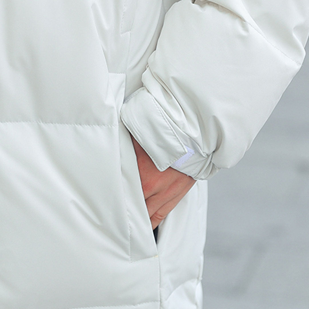 abbee White 2XL Winter Hooded Overcoat Long Jacket Stylish Lightweight Quilted Warm Puffer Coat • LUZ-DJ-659C