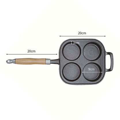 SOGA 2X 4 Mold Cast Iron Breakfast Fried Egg Pancake Omelette Fry Pan • LUZ-ZPaiB6X2