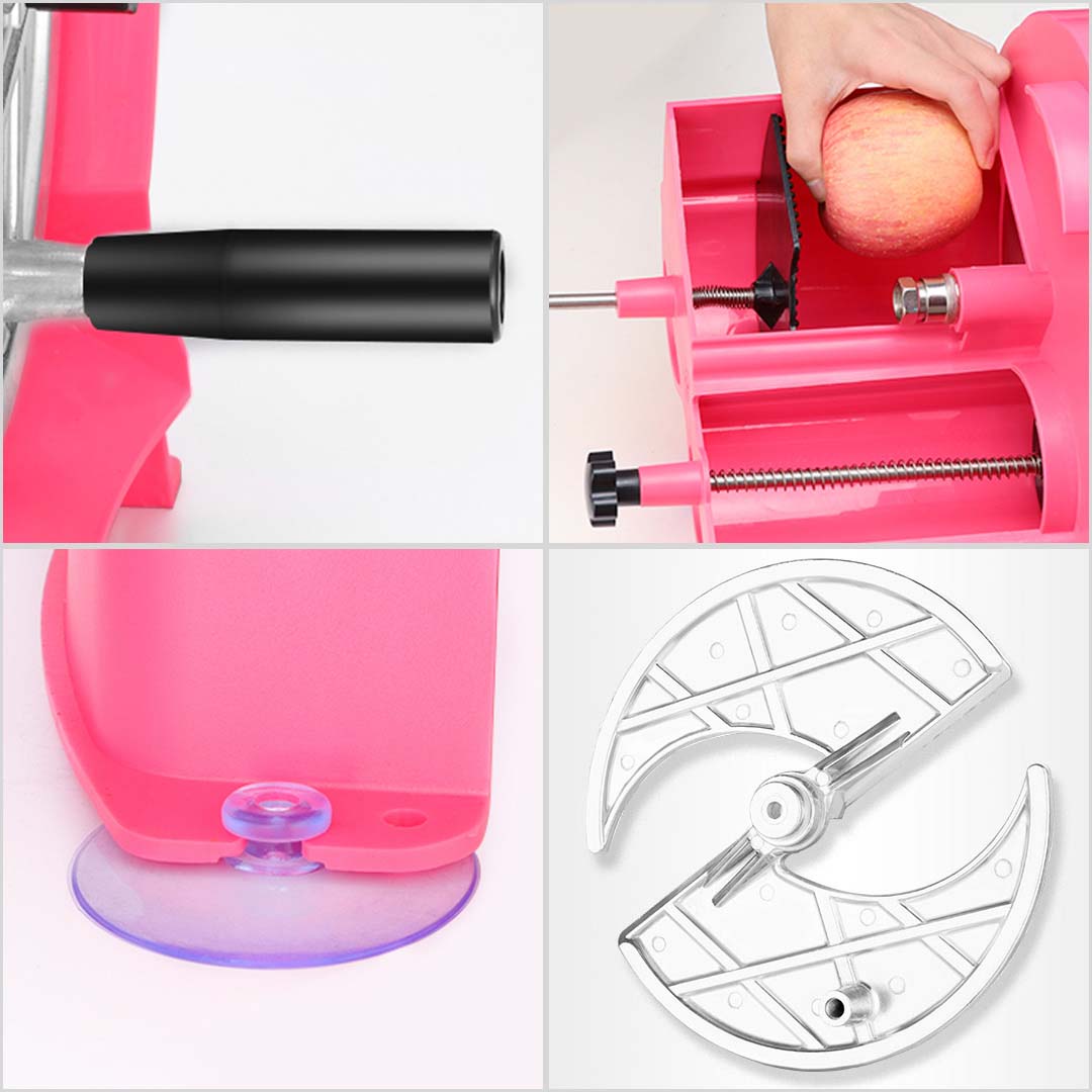 SOGA Commercial Manual Vegetable Fruit Slicer Kitchen Cutter Machine Pink • LUZ-FruitCutterPink