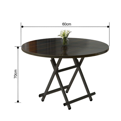 SOGA Black Dining Table Portable Round Surface Space Saving Folding Desk Home Decor • LUZ-TableRD723
