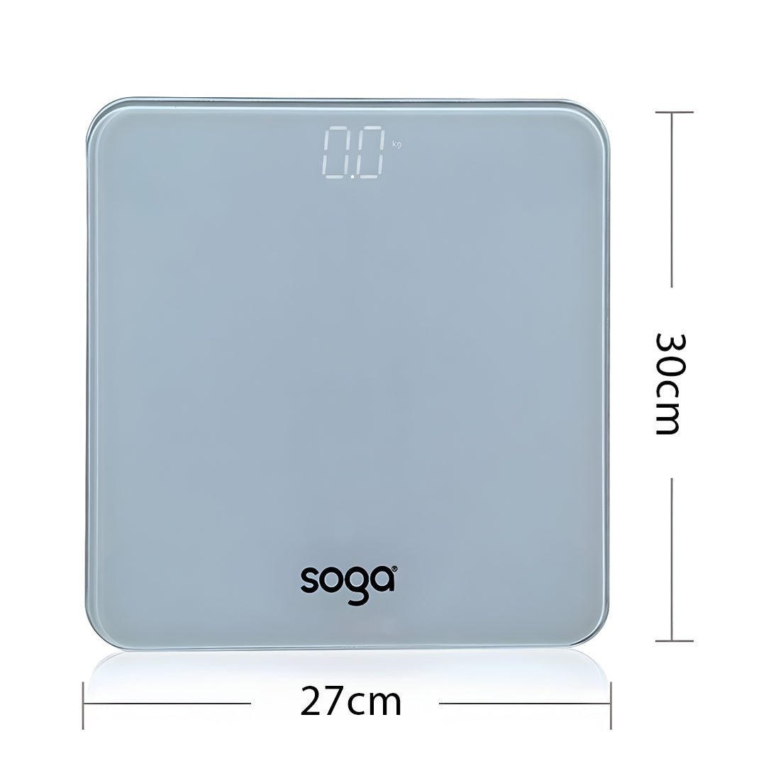 SOGA 180kg Digital Fitness Weight Bathroom Gym Body Glass LCD Electronic Scales White • LUZ-BodyWeightScaleWhite