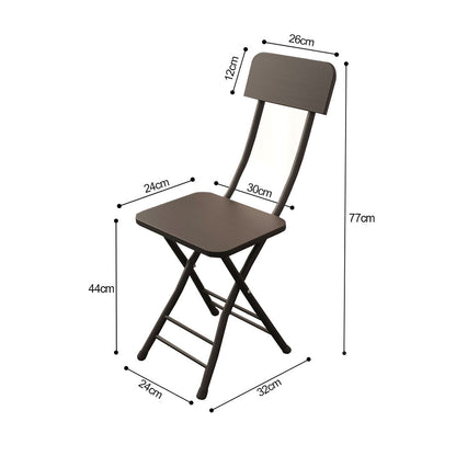 SOGA Black Foldable Chair Space Saving Lightweight Portable Stylish Seat Home Decor Set of 2 • LUZ-ChairAS711