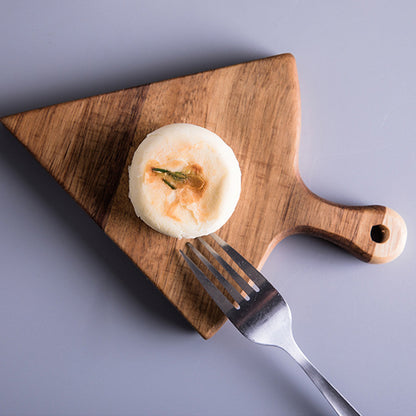 SOGA 2X  6 pcs Brown Round Divisible Wood Pizza Server Food Plate Board Pizza Paddle Cutting Board Home Decor • LUZ-WodE588X2