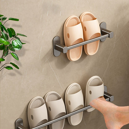 SOGA 29cm Wall-Mounted Slipper Organiser Adhesive Storage Space-Saving Wall Rack LUZ-TAN1040