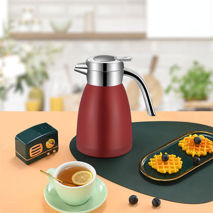 SOGA 2X 2.2L Stainless Steel Insulated Vacuum Flask WaterBottle Red • LUZ-WaterJug22REDX2
