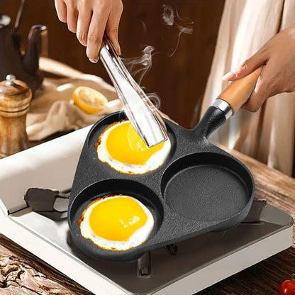 SOGA 2X 3 Mold Cast Iron Breakfast Fried Egg Pancake Omelette Fry Pan • LUZ-ZPaiB4X2