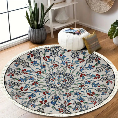 SOGA 2X 120cm Mandala Area Rug for Living Room Lounge, Bedroom, Anti-slip Doormat, Home Decor • LUZ-CarpetXLS11LgeX2