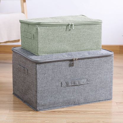 SOGA 2X Green Small Portable Double Zipper Storage Box Moisture Proof Clothes Basket Foldable Home Organiser • LUZ-SBox027X2