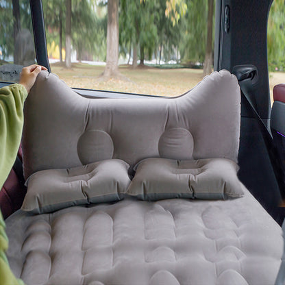 SOGA 2X Grey Honeycomb Inflatable Car Mattress Portable Camping Air Bed Travel Sleeping Kit Essentials • LUZ-CarMat011X2