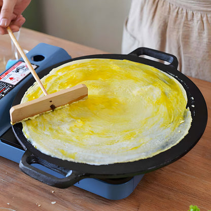 SOGA 42x37cm Cast Iron Induction Crepes Pan Baking Cookie Pancake Pizza Bakeware • LUZ-ZPai005B
