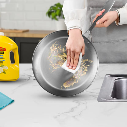 SOGA Stainless Steel Fry Pan 22cm 34cm Frying Pan Top Grade Skillet Induction Cooking FryPan • LUZ-FryPanSS2861-2867
