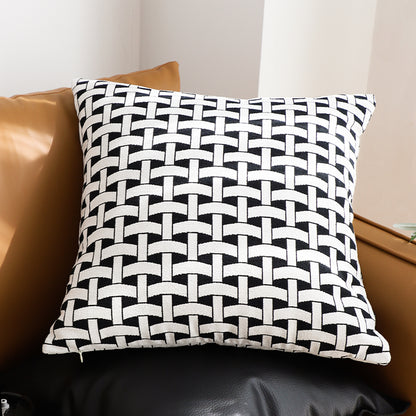 SOGA 50cm Black & White Pattern Throw Pillow Thick Comfort Pro Polyester Fiber Cotton for Home Decor • LUZ-FrenchCushion340