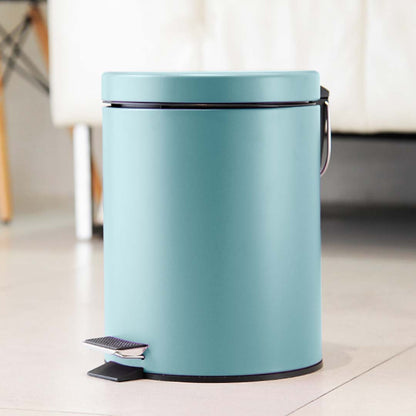 SOGA Foot Pedal Stainless Steel Rubbish Recycling Garbage Waste Trash Bin Round 12L Blue • LUZ-RubbishBinRound12LBlue