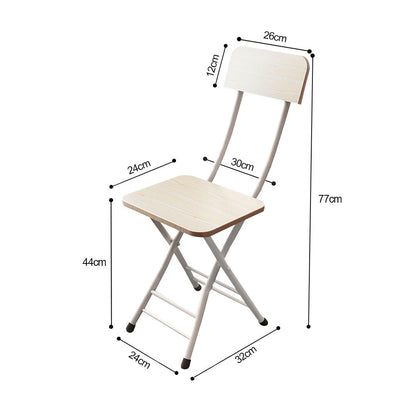 SOGA White Maple Foldable Chair Space Saving Lightweight Portable Stylish Seat Home Decor Set of 2 • LUZ-ChairAS713