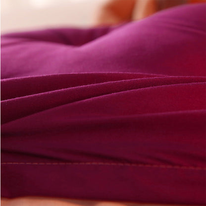 SOGA 4X 150cm Burgundy Princess Bed Pillow Headboard Backrest Bedside Tatami Sofa Cushion with Ruffle Lace Home Decor • LUZ-PillowSlk150BurgundyX4