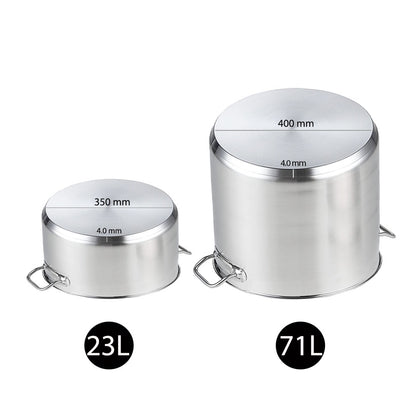 SOGA 23L Wide Stock Pot  and 71L Tall Top Grade Thick Stainless Steel Stockpot 18/10 • LUZ-StockPot23L-45CM
