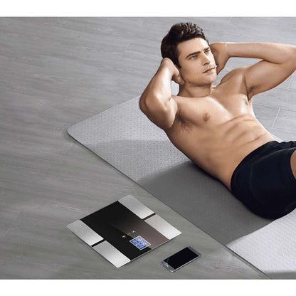 SOGA Digital Electronic LCD Bathroom Body Fat Scale Weighing Scales Weight Monitor Black • LUZ-BodyFatScale1302Black