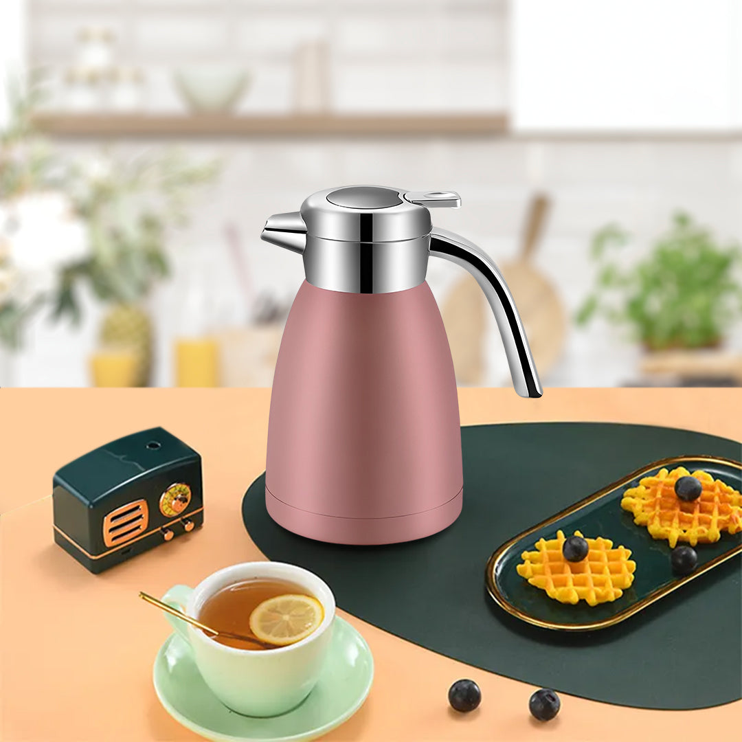 SOGA 1.8L Stainless Steel Insulated Vacuum Flask Water Bottle Pink • LUZ-WaterJug18PNK