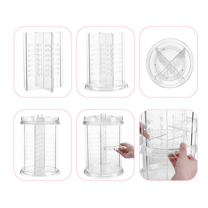 SOGA 2X 360 Degree Rotating Makeup Organiser Cosmetics Holder Display Stand Skincare Home Decor • LUZ-BathC105X2