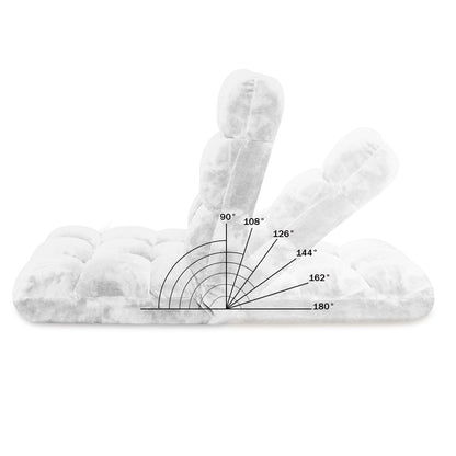 SOGA 2X Floor Recliner Folding Lounge Sofa Futon Couch Folding Chair Cushion White • LUZ-LoungeChairWhiteX2