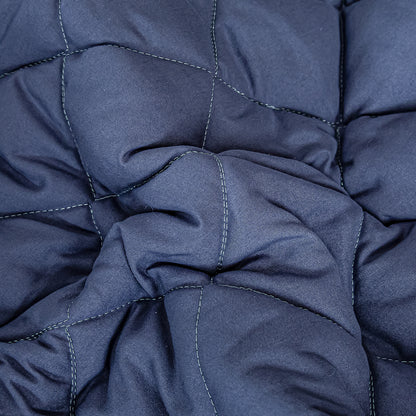 SOGA Blue 138cm Wide Cross-Hatch Mattress Cover Thick Quilted Stretchable Bed Spread Sheet Protector with Pillow Covers • LUZ-BCover4008