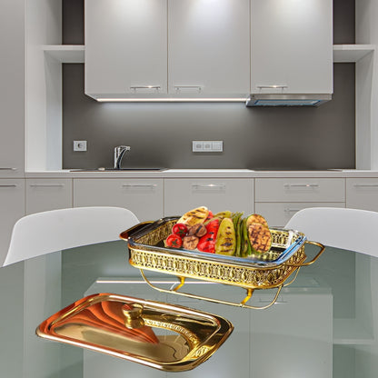 SOGA 2L Lace Dining Stove Cooking Appliance with Gold Color Kitchen Essential • LUZ-ChafingDish6V16
