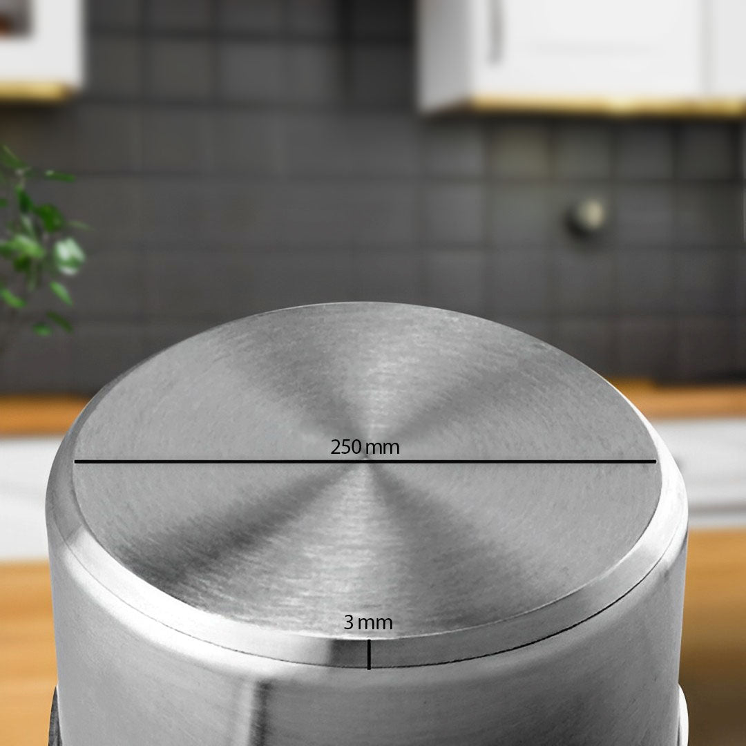 SOGA Stock Pot 12L Top Grade Thick Stainless Steel Stockpot 18/10 • LUZ-SOGAStockPot25CM12L