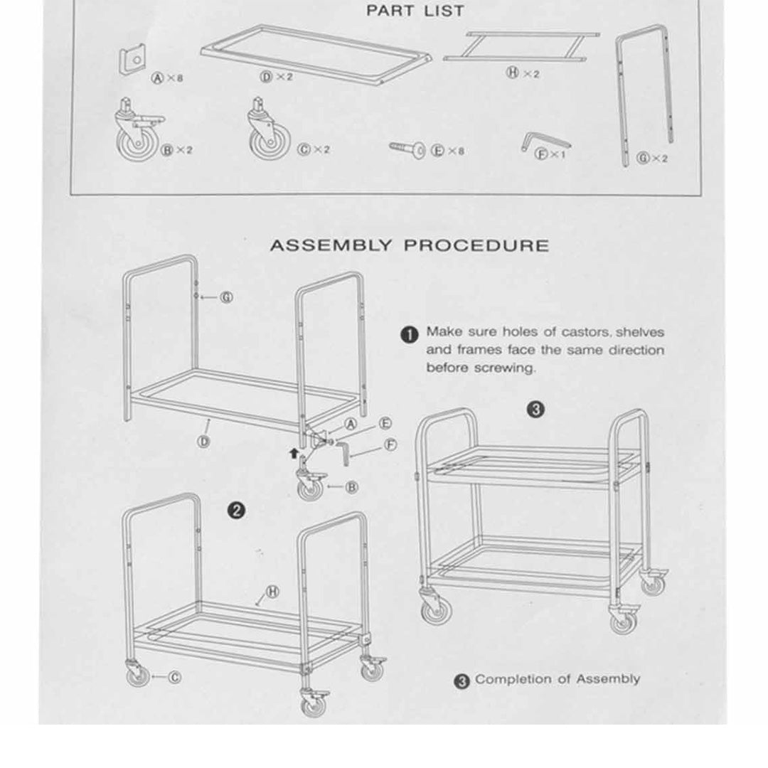 SOGA 2X 2 Tier 500x500x950 Stainless Steel Square Tube Drink Wine Food Utility Cart • LUZ-FoodCart1215X2