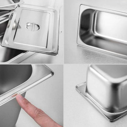 SOGA 2X Gastronorm GN Pan Full Size 1/1 GN Pan 2cm Deep Stainless Steel Tray • LUZ-GastronormPans5401X2