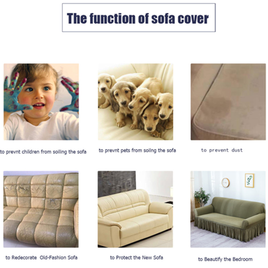 SOGA 1-Seater Checkered Sofa Cover Couch Protector High Stretch Lounge Slipcover Home Decor • LUZ-SofaCov221