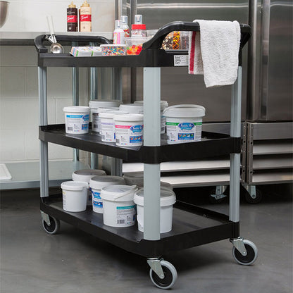 SOGA 2X 3 Tier Food Trolley Food Waste Cart Food Utility Mechanic Kitchen Large • LUZ-FoodCartRubbishLX2