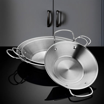 Soga 25cm Signature Dry Pot crafted with 201 Material in Silver Color and for Kitchen Essentials • LUZ-VICSoupPot20