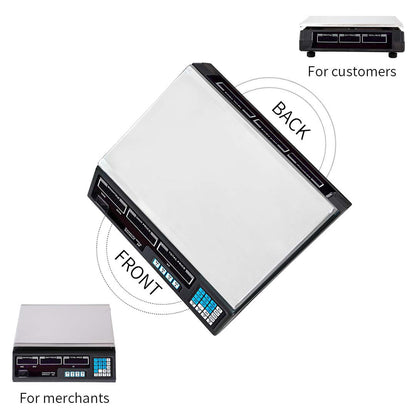 SOGA 2x Digital Commercial Kitchen Scales Shop Electronic Weight Scale Food 40kg/5g • LUZ-Scale40KGX2