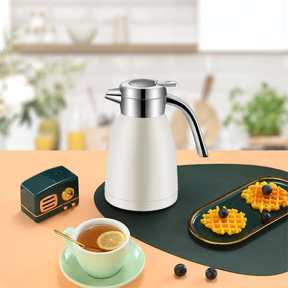 SOGA 2X 1.2L Stainless Steel Insulated Vacuum Flask Water Bottle White • LUZ-WaterJug12WHTX2