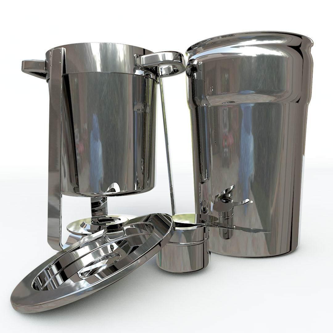 SOGA 11L Round Stainless Steel Soup Warmer Marmite Chafer Full Size Catering Chafing Dish • LUZ-ChafingDish5616